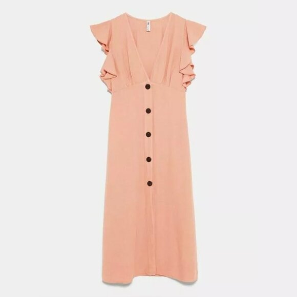 Zara Spring Break Linen Ruffle Dress - Picture 9 of 9